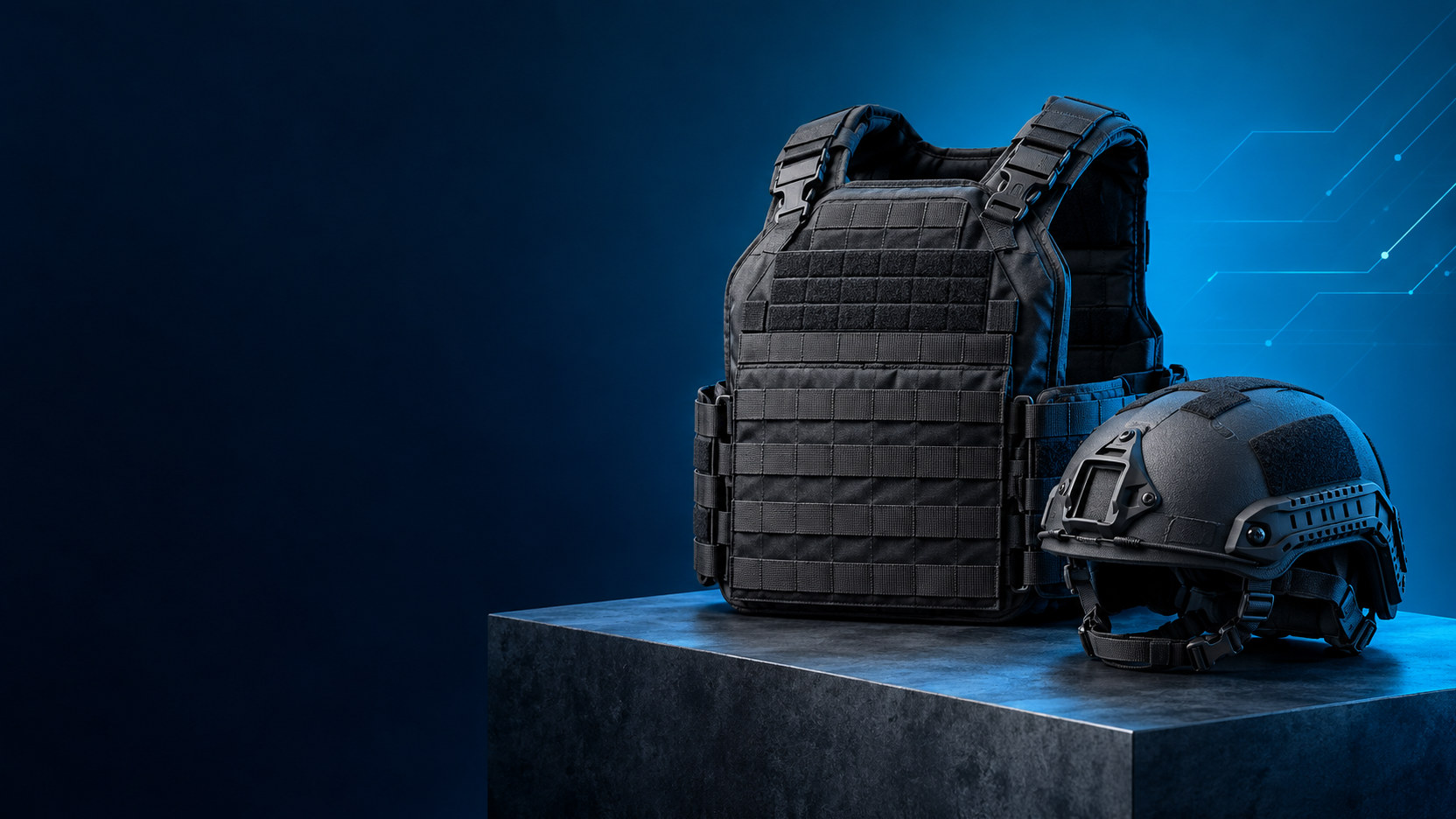 Tactical plate carrier and helmet with modular attachment points